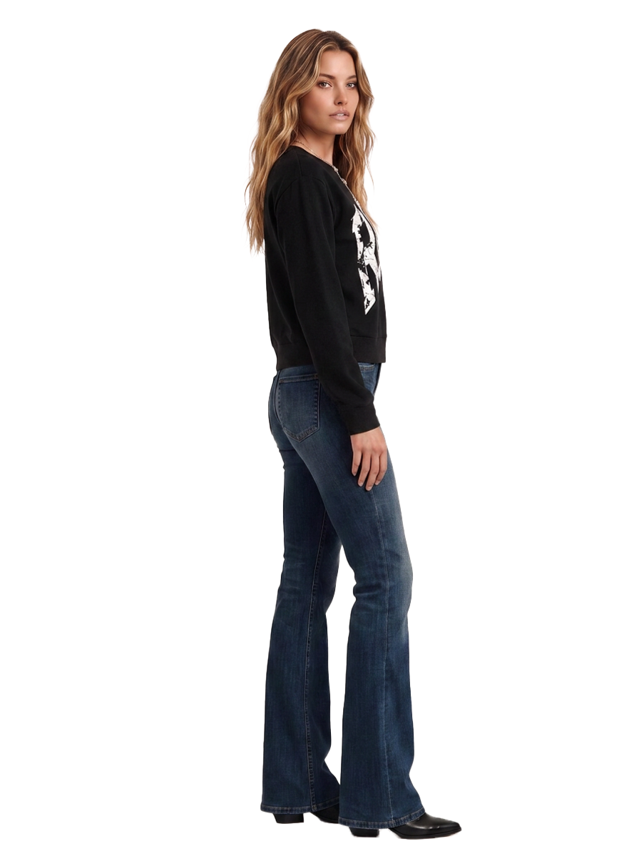 Distressed Rock Graphic Sweatshirt
