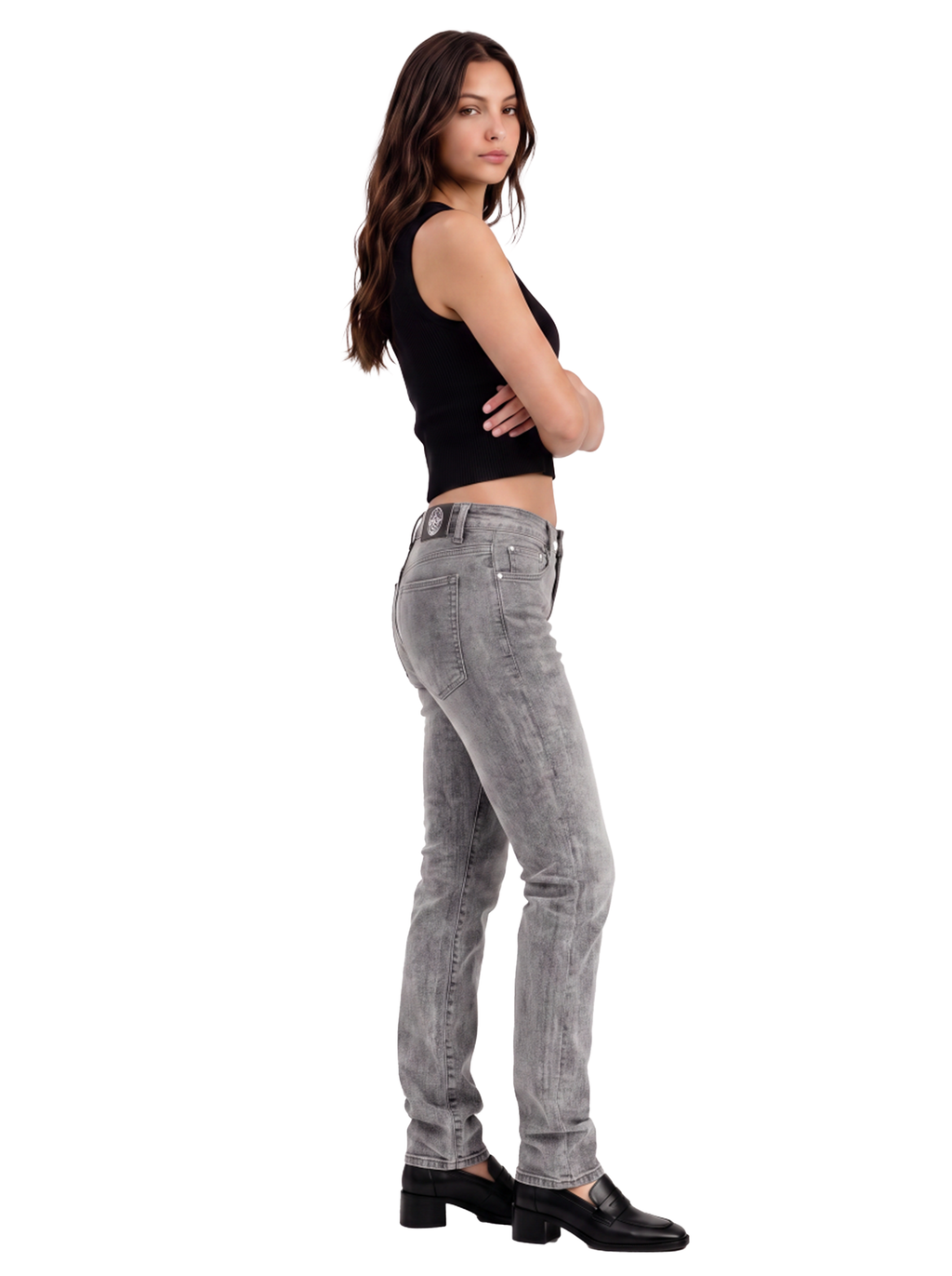 Kaia Mid Rise Straight Jean