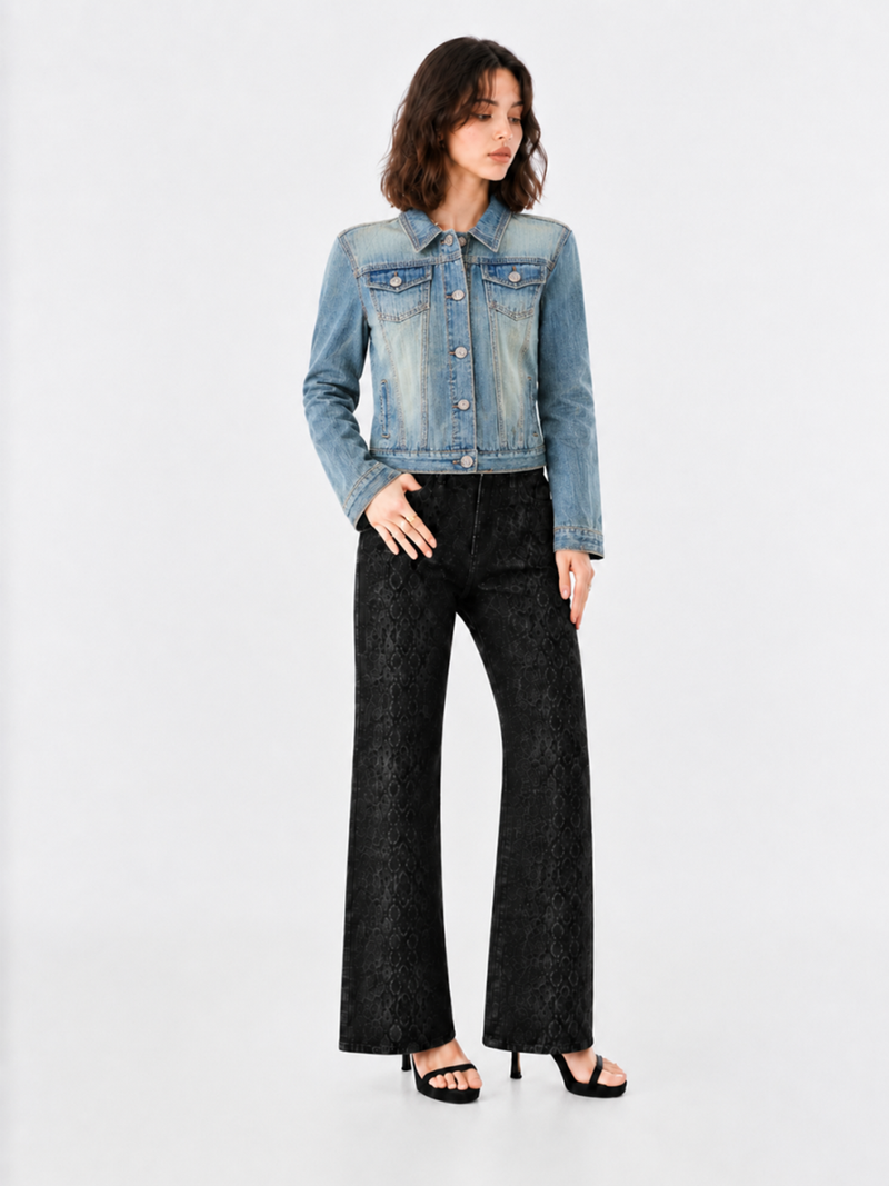 Studded Hem Denim Jacket