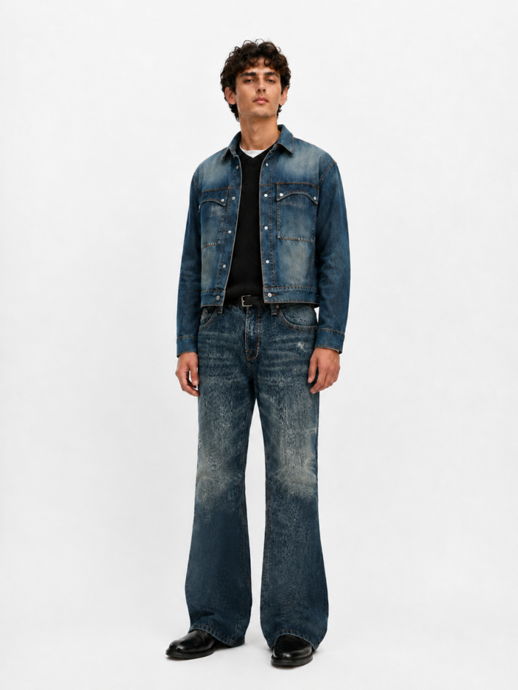 Neil Vintage Green Fade Straight Jean