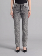 Kaia Grey Leopard Straight Jean