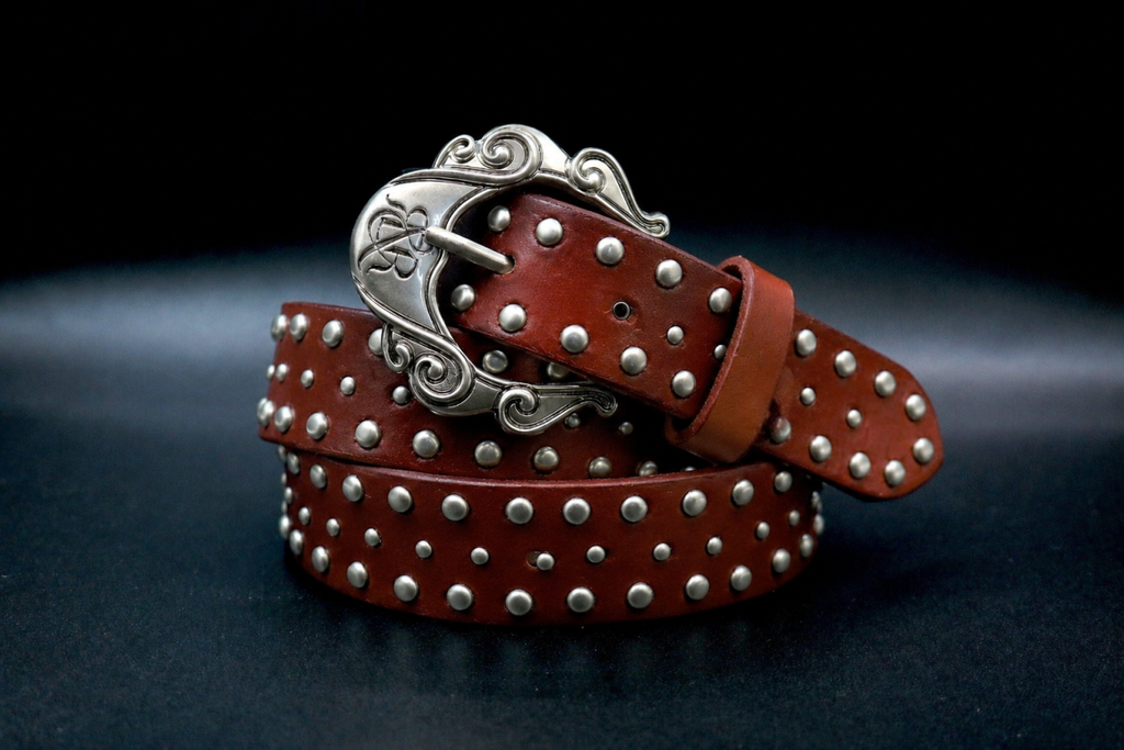 Studded Ornate Buckle Belt