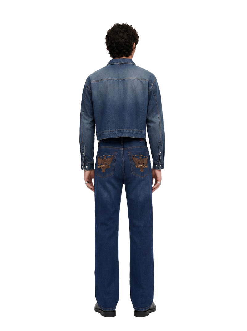 Knox Embroidered Appliqué Straight Jean