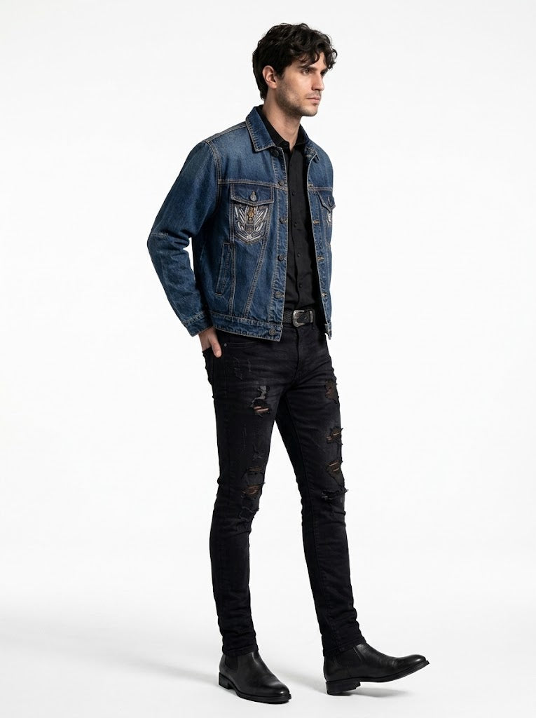 Embroidered Denim Jacket