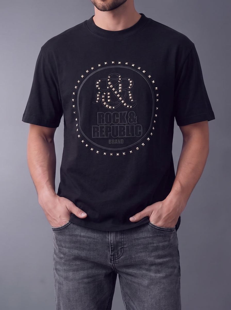 Studded Crest Relaxed T-Shirt