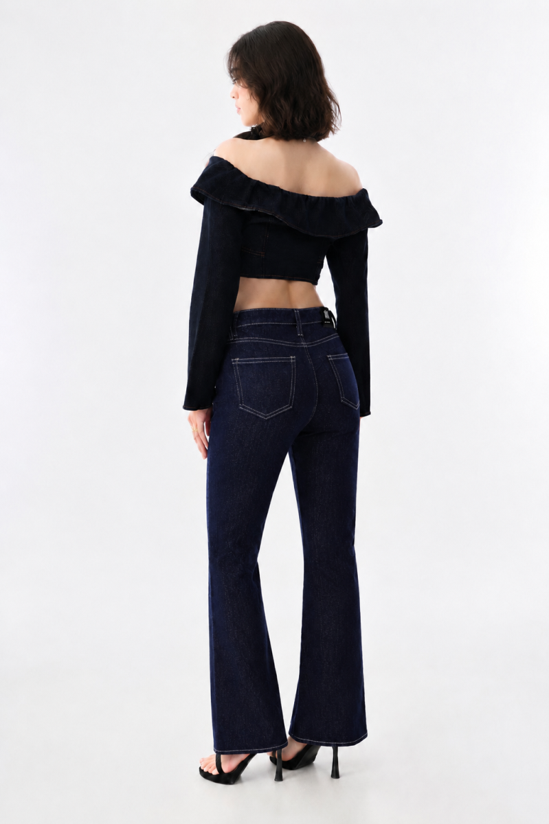 Fever Contrast Stitch Bootcut Jean