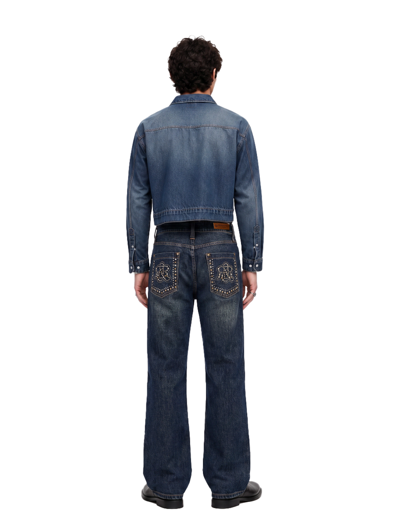 Neil Baroque Print Straight Jean