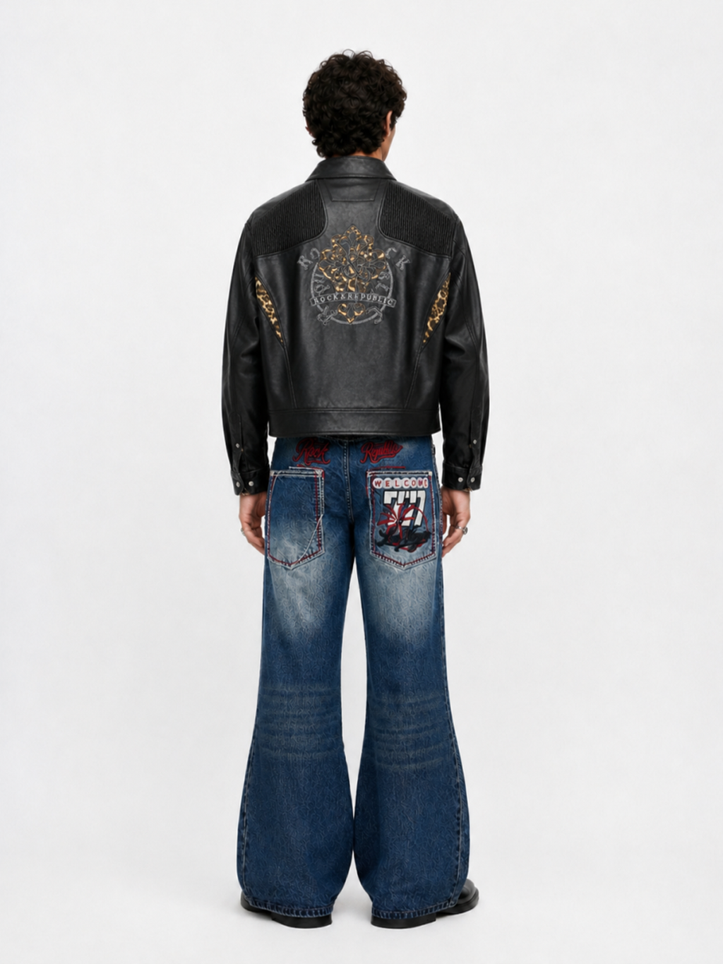 Studded Shoulder Bomber Jacket