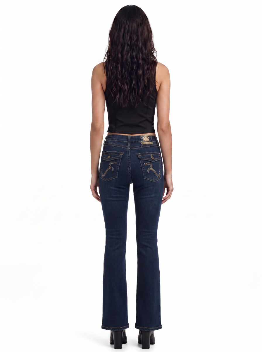 Stella Mid Rise R-Embroidered Bootcut Jean