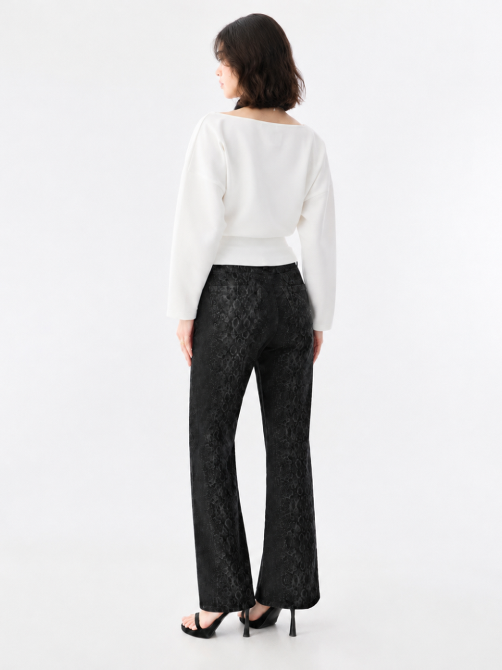 Draped Neck Knit Top