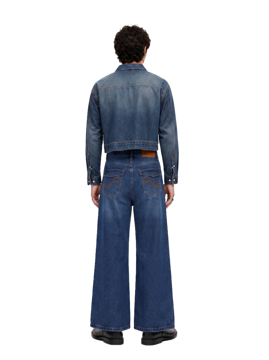 Rhys Embroidered Barrel Leg Jean