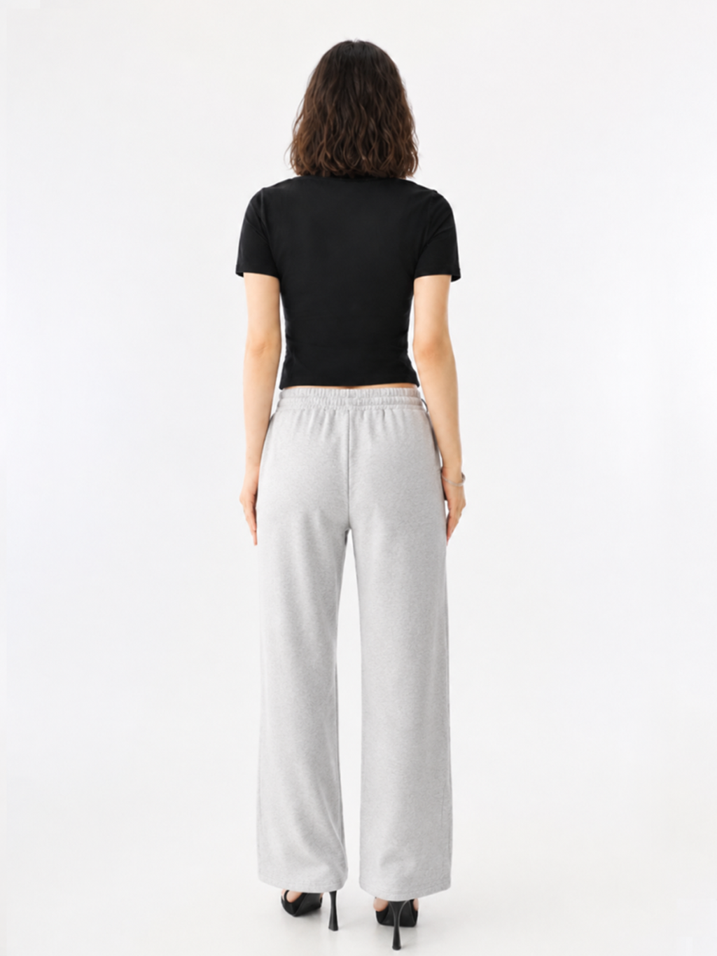 Logo Knit Wide Leg Pants