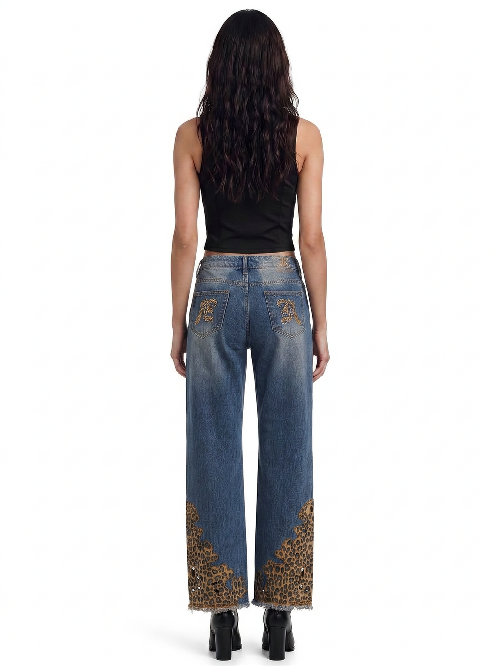Kaia Paneled Wide Leg Jean