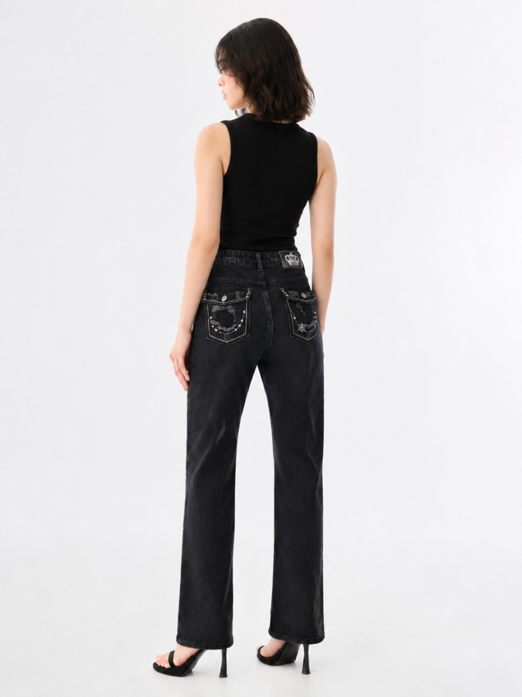 Neil Cross Distressed Straight Jean
