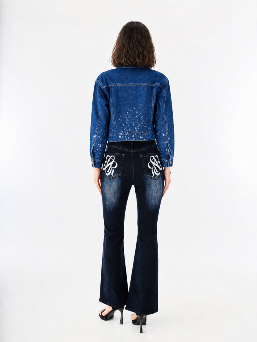 Paint-Splatter Denim Jacket