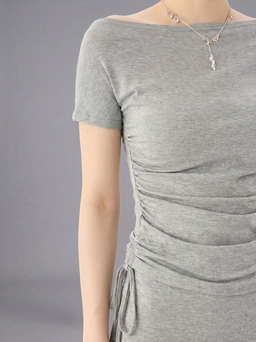 Ruched Side Drawstring T-Shirt
