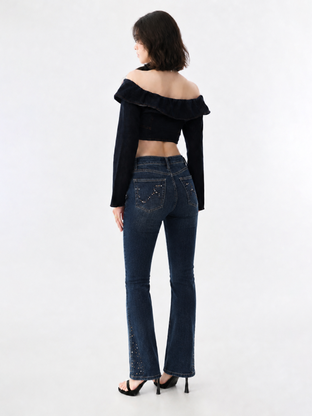 Fever Rhinestone Pocket Bootcut Jean
