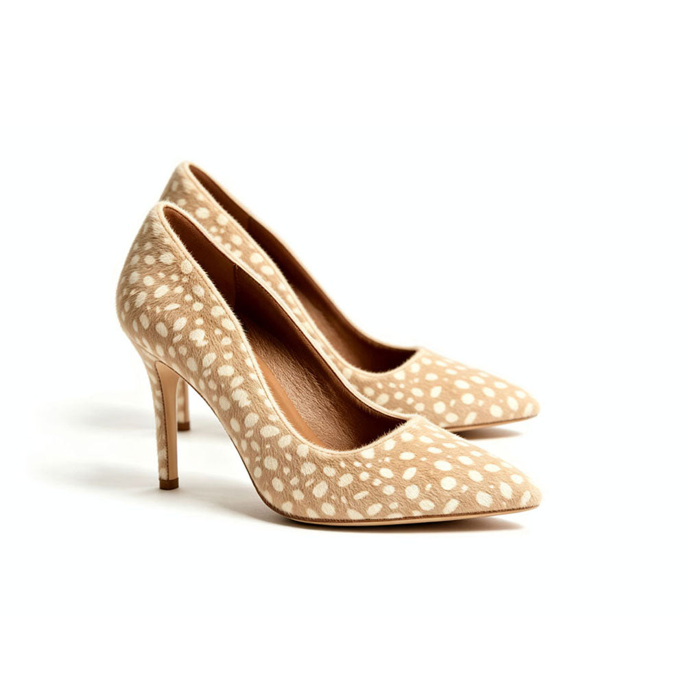Spotted Pointed Toe Pump