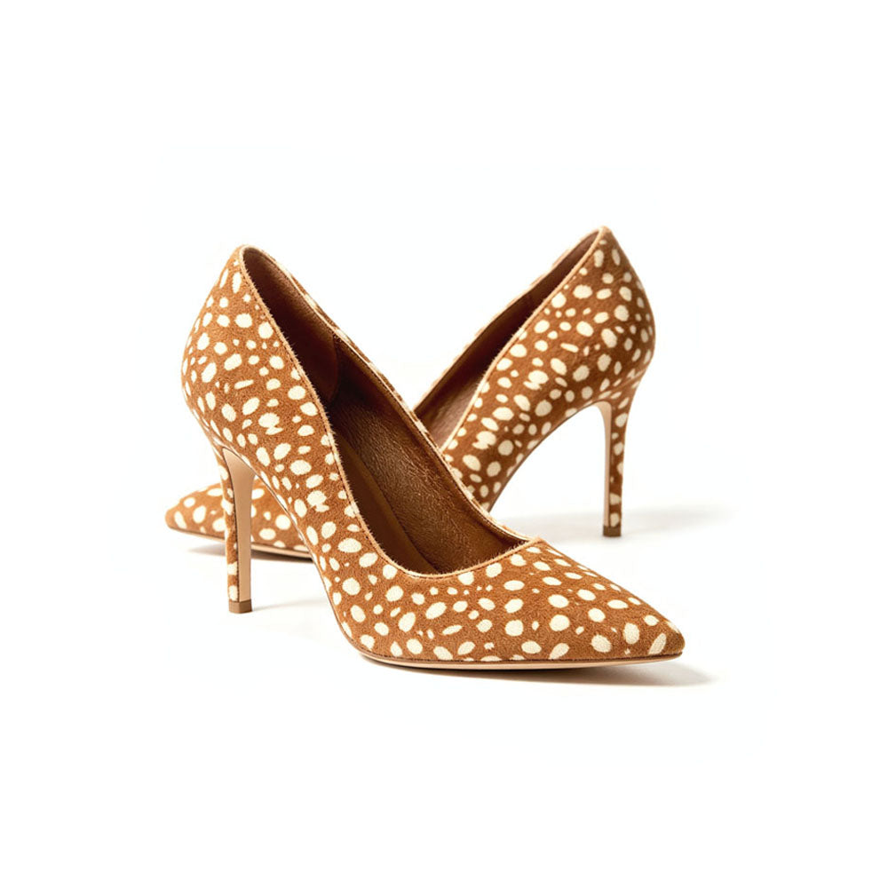 Spotted Pointed Toe Pump