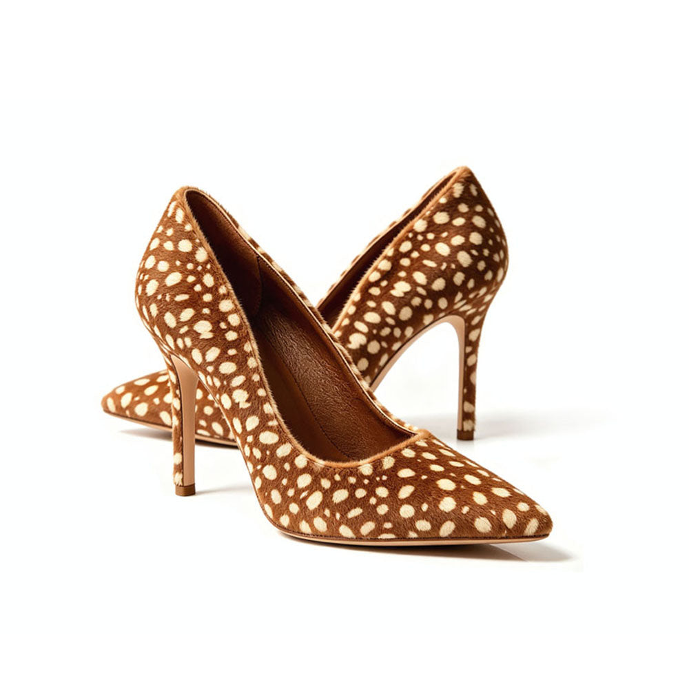 Spotted Pointed Toe Pump