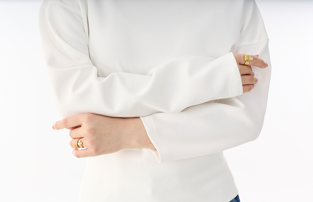 Draped Neck Knit Top