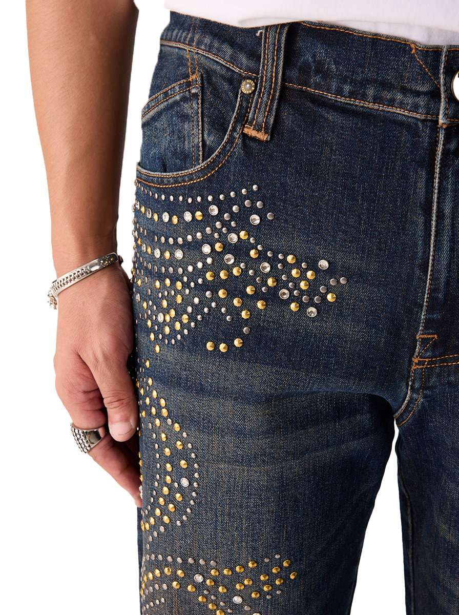Neil Baroque Print Straight Jean