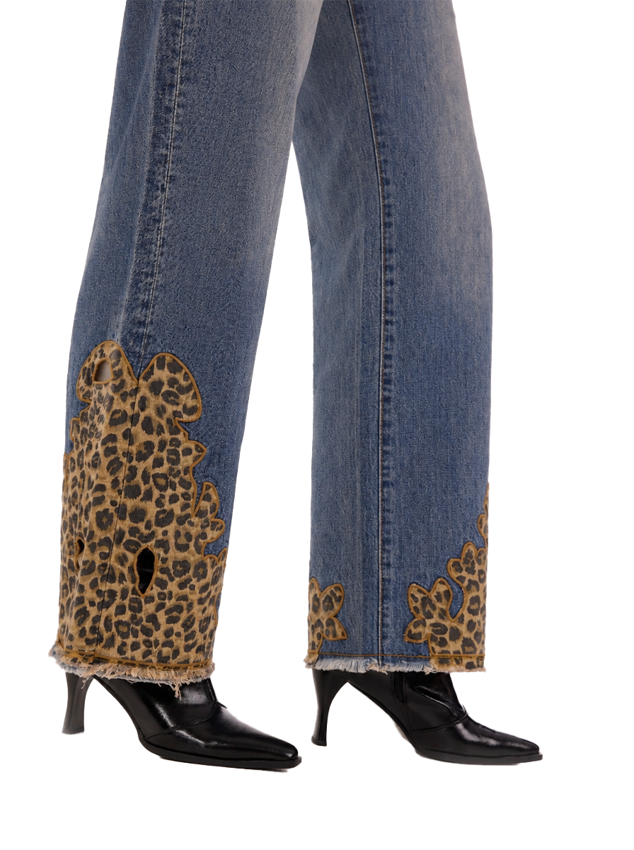 Kaia Paneled Wide Leg Jean