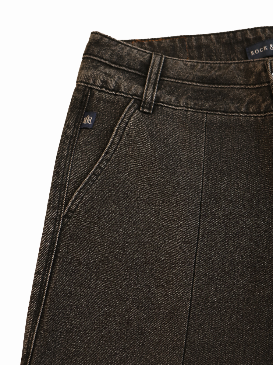 Bermuda Tie-Hem Denim Shorts