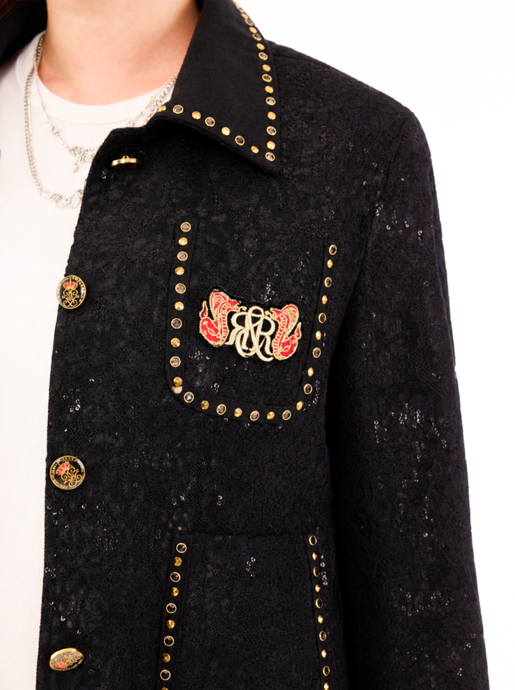 Studded Embroidered Jacket