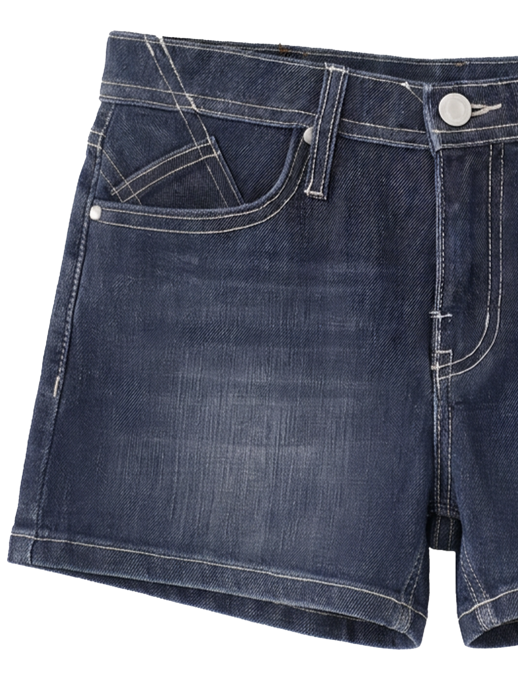 Wing Embroidered Denim Shorts