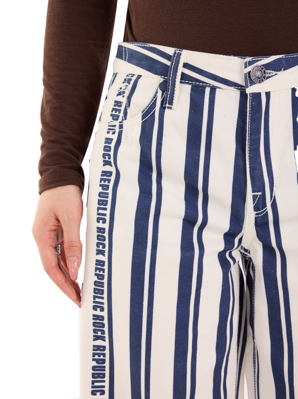 Stella Striped Relaxed Straight Jean