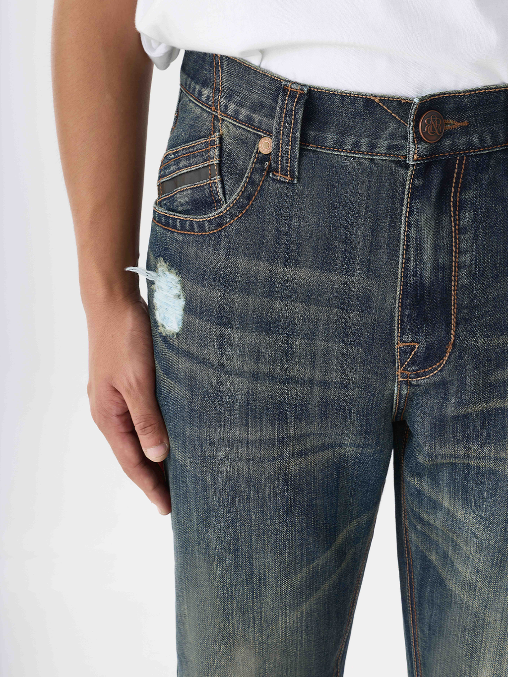 Neil Vintage Green Fade Straight Jean