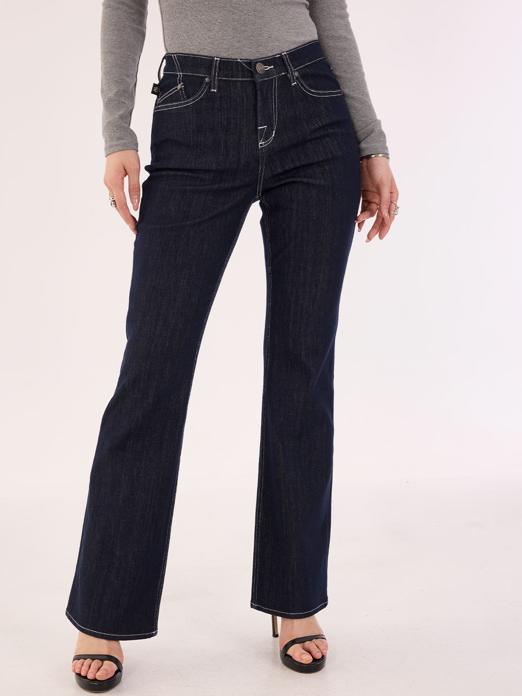 Fever Contrast Stitch Bootcut Jean
