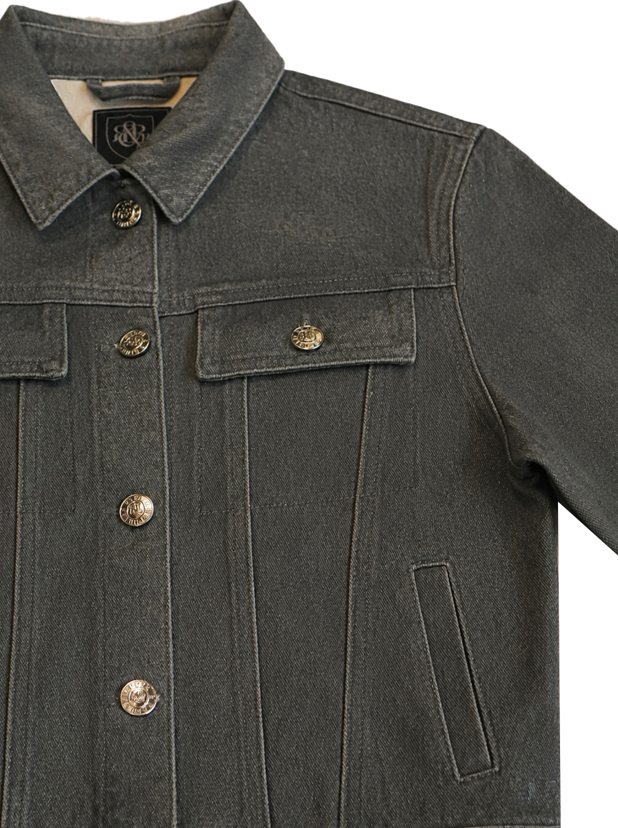 Women's Tonal Print Denim Jacket