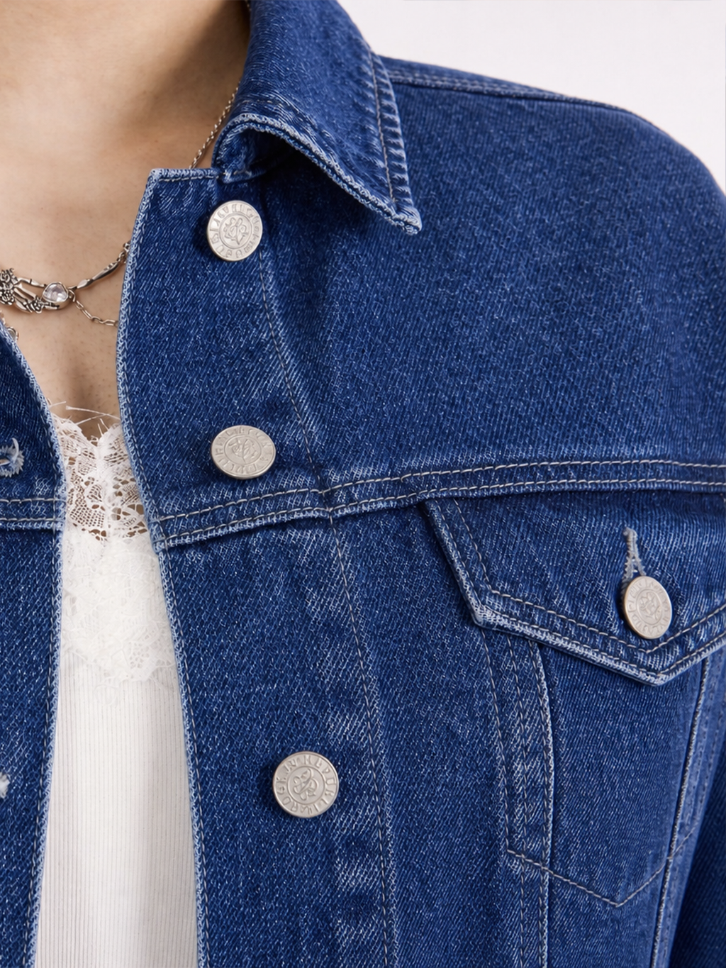 Paint-Splatter Denim Jacket