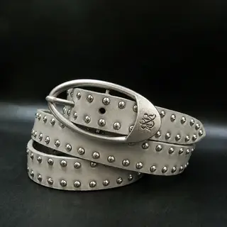 Studded Chain-Embellished Belt