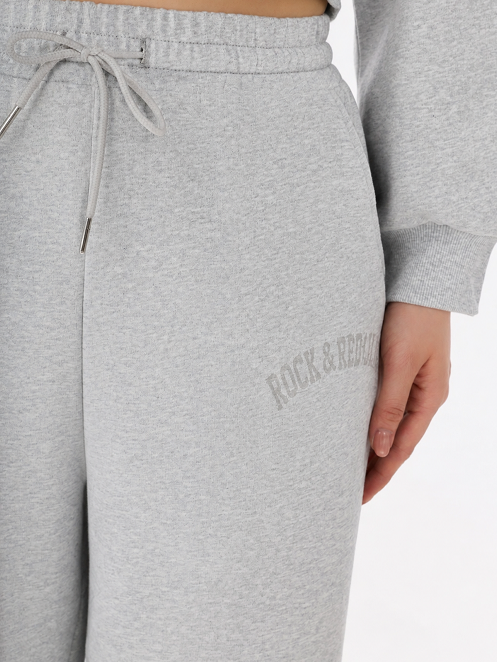 Logo Knit Wide Leg Pants