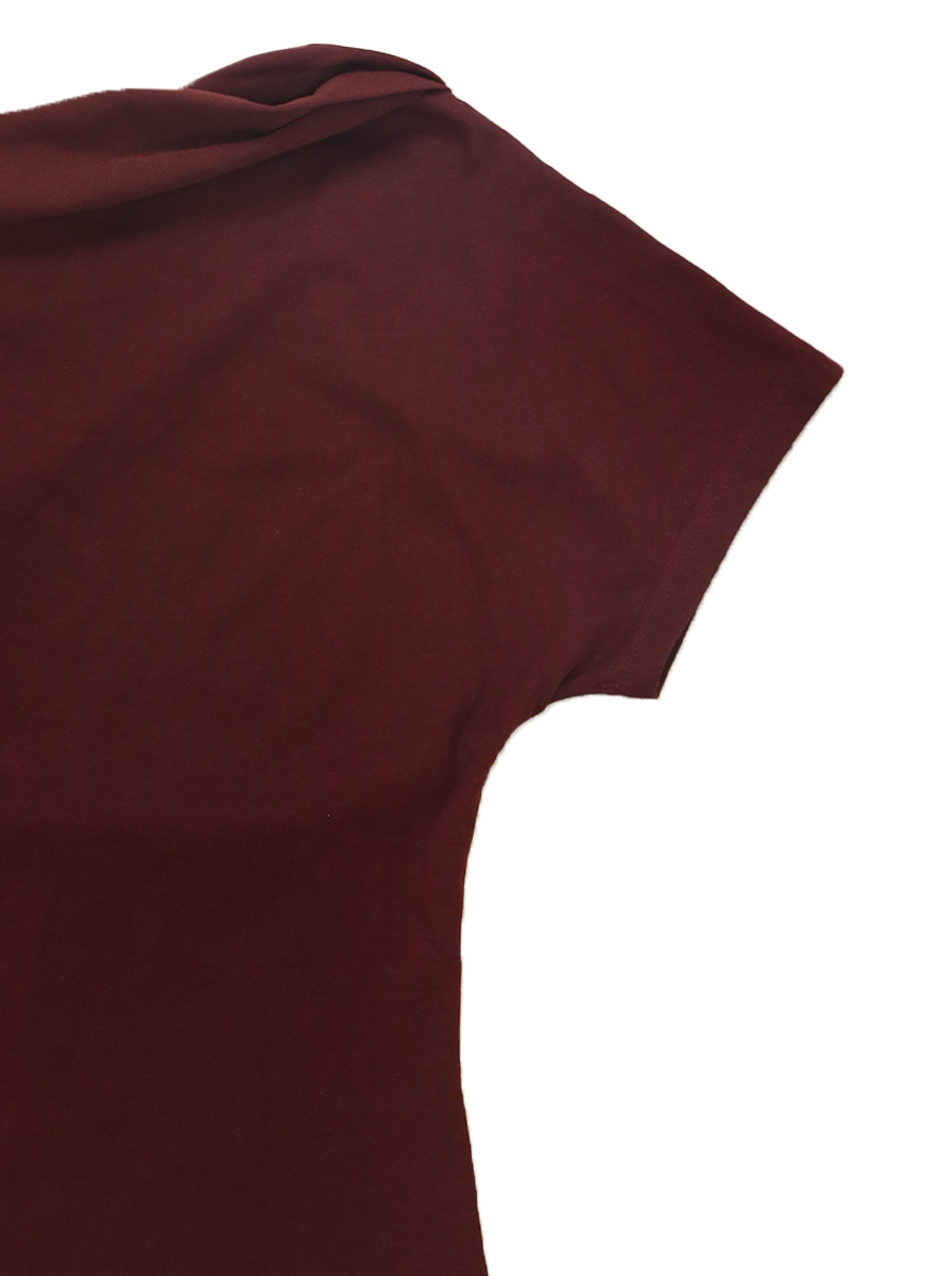 Asymmetric Neckline Fitted Top