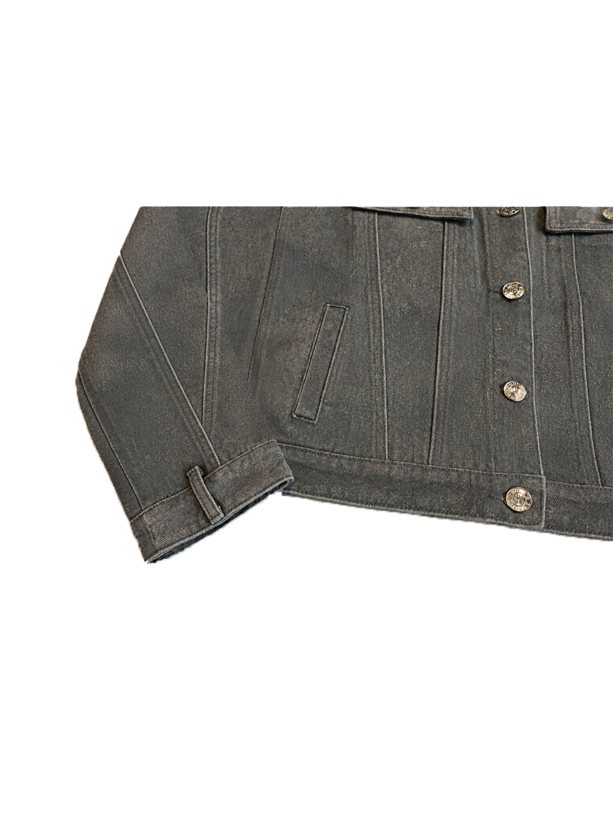 Women's Tonal Print Denim Jacket