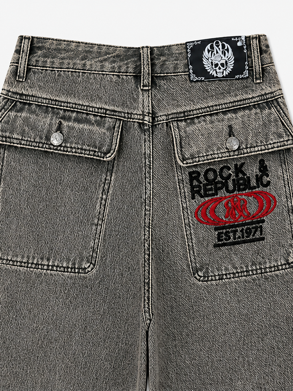 Allover Stud Denim Shorts