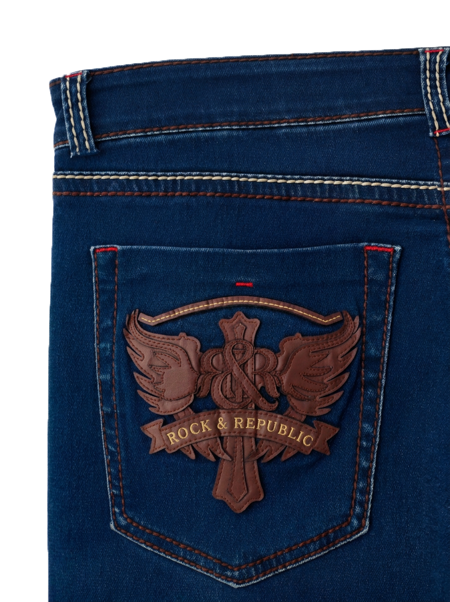 Knox Embroidered Appliqué Straight Jean