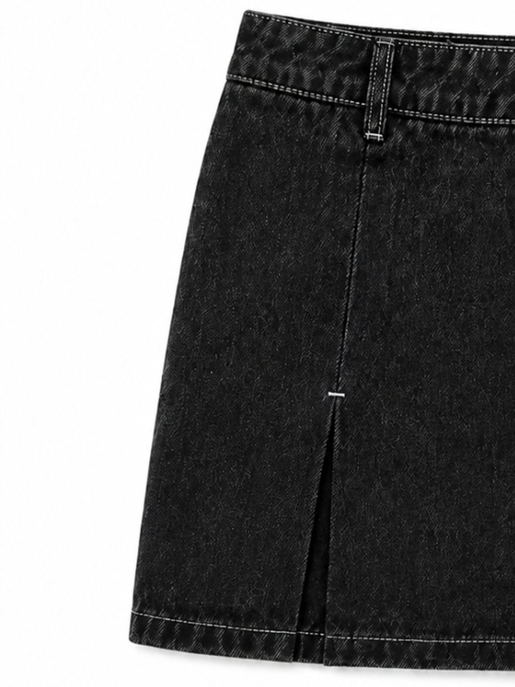 R Pocket Denim Mini Skirt