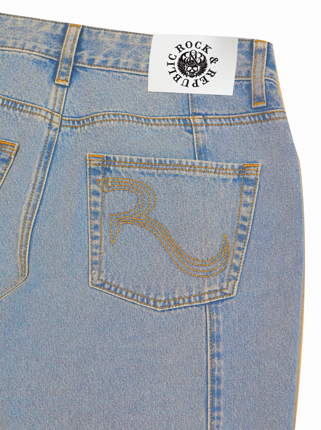 Kaia R-Embroidered Straight Jean