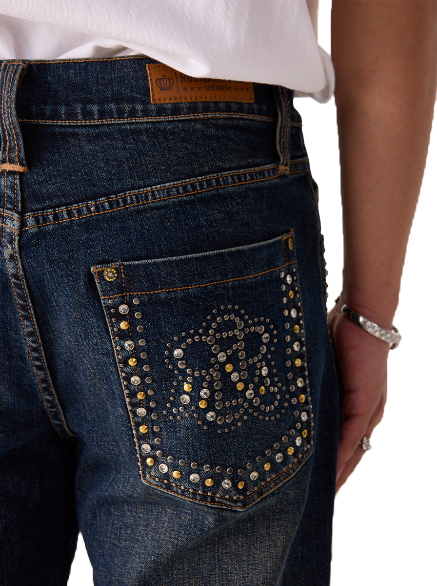 Neil Baroque Print Straight Jean