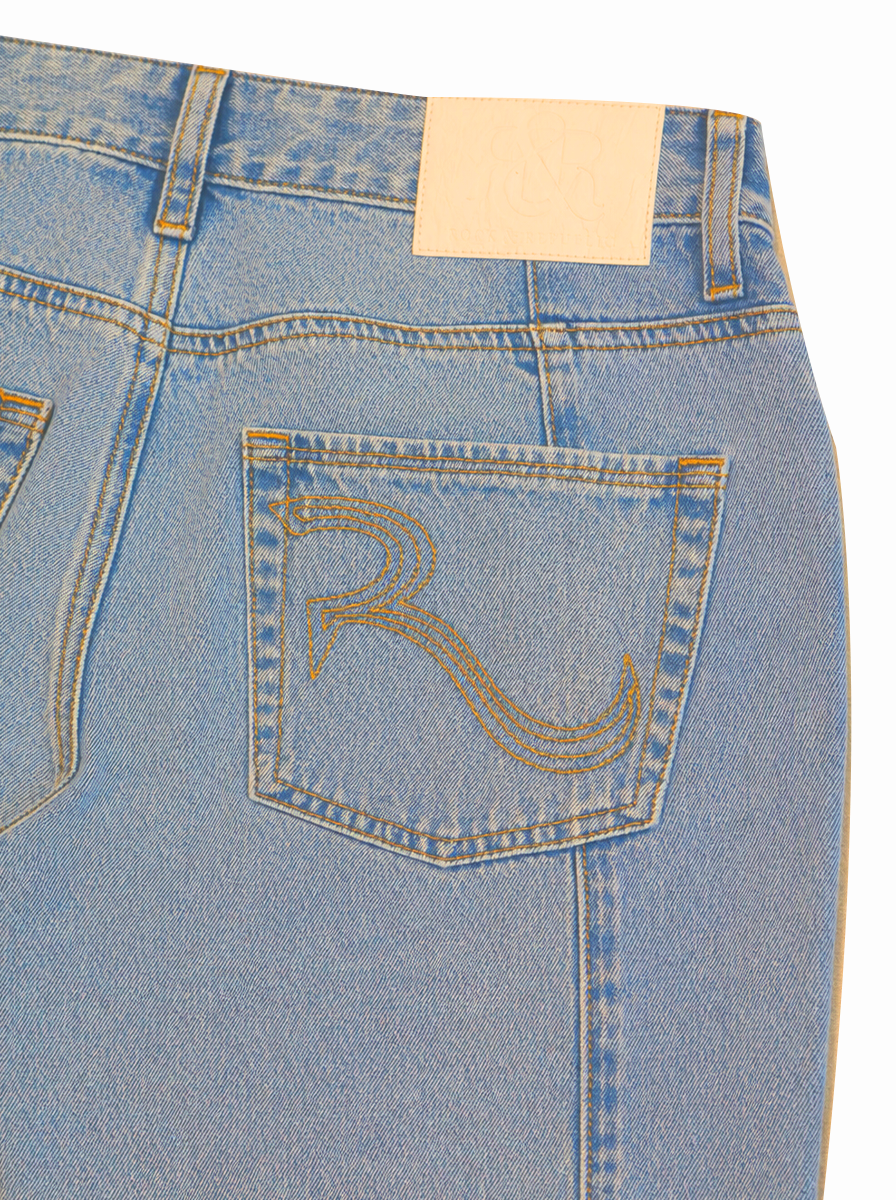 Kaia R-Embroidered Straight Jean