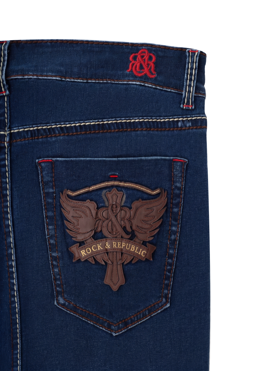 Knox Embroidered Appliqué Straight Jean