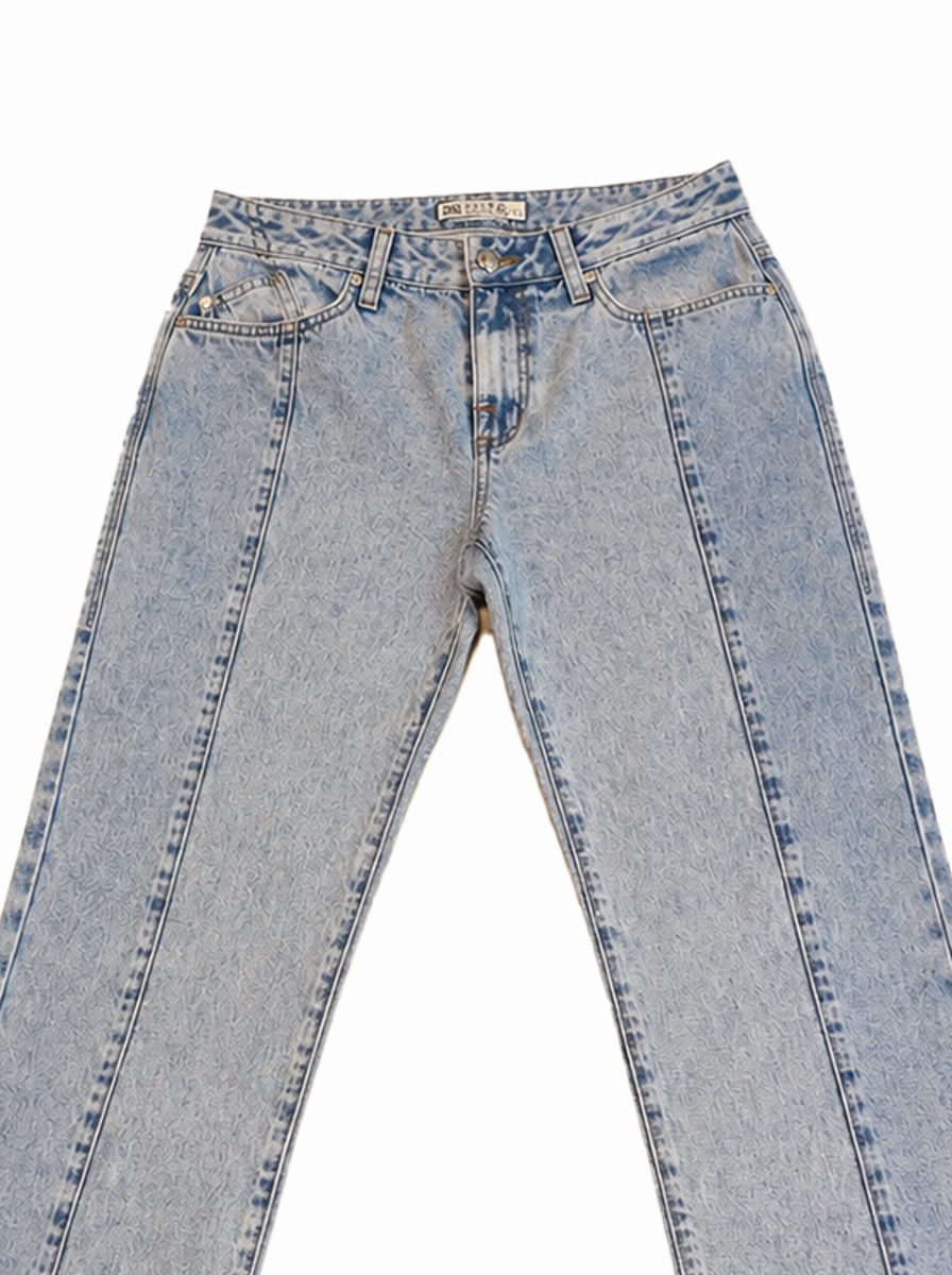 Kaia R-Embroidered Straight Jean