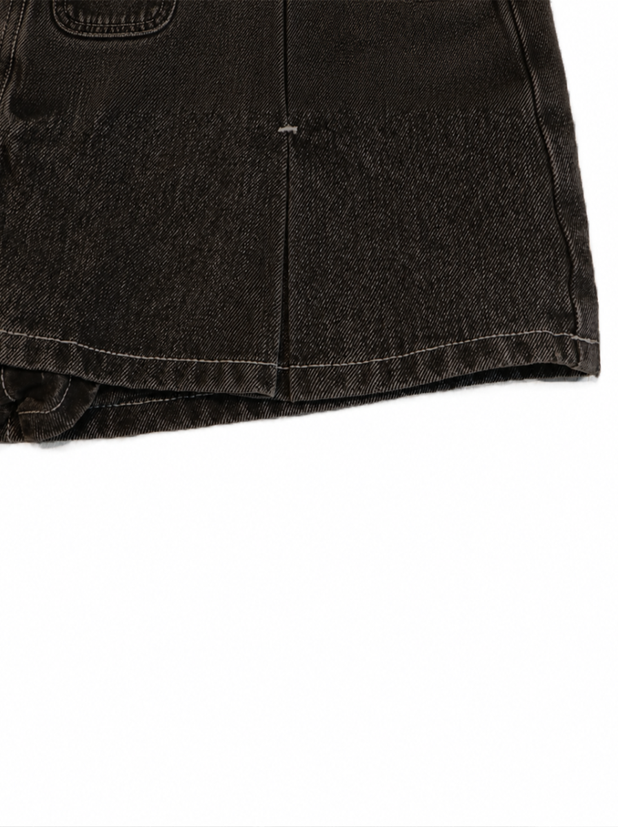 R Pocket Denim Mini Skirt