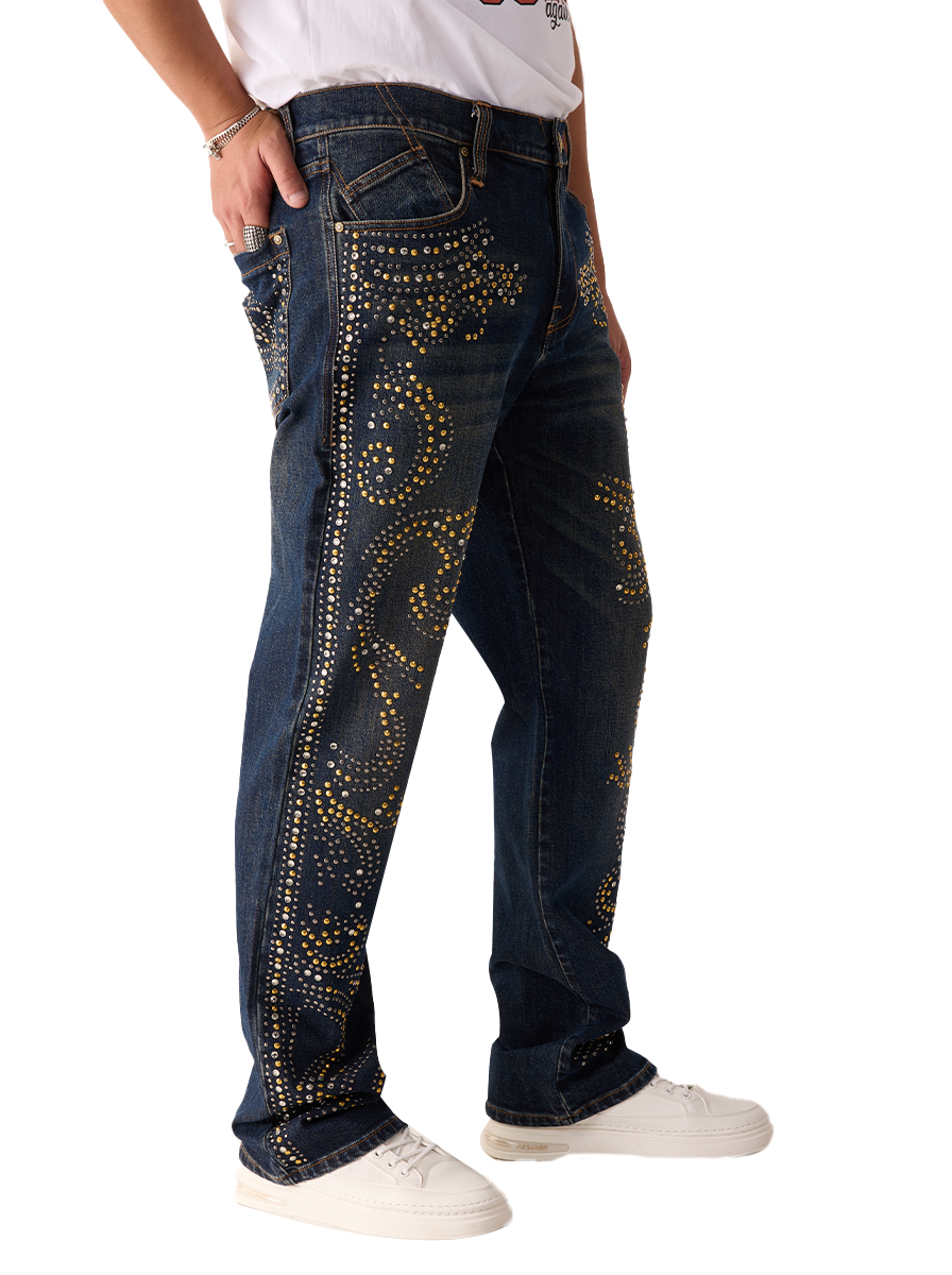 Neil Baroque Print Straight Jean