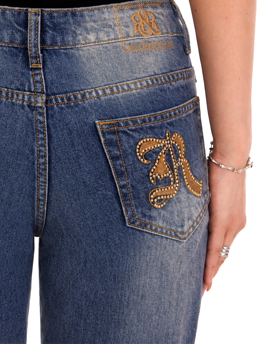 Kaia Paneled Wide Leg Jean